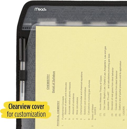 Five Star 7 Pocket Expanding File Organizer, Plastic Expandable File Folders with Customizable Tabs & Clear Cover, Holds 13.75" X10.75", Zipper Closure, Color Will Vary (35170) in Saudi Arabia