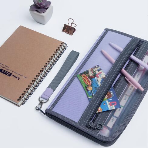 منظم قسيمة الإيصالات من Nicecho، منظم ملفات الأكورديون الصغير 13 جيبًا مع ملصقات قوس قزح، مجلد ملفات صغير لمستندات الأعمال الخاصة بالبطاقات، إغلاق بسحاب، 11 * 6.8 بوصة (أسود)... in Kuwait