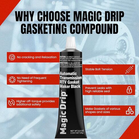 ماجيك بالتنقيط ناقل الحركة الأوتوماتيكي RTV صانع حشية السيليكون RTV يوفر مقاومة درجات الحرارة العالية. أختام مانعة للتسرب من أجل نقل رائع. مانع تسرب الحشية يغلق بشكل صحيح. in Kuwait