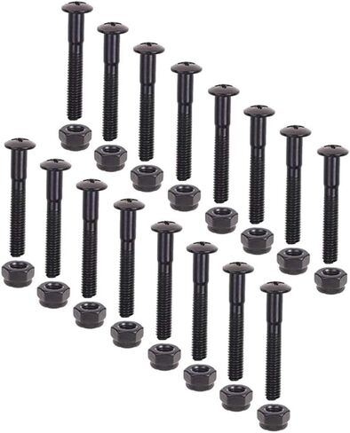 BESIY 16 Pcs Longboard Skateboards Cruiser Hardware Screws Mounting Bolts Set (1.25") in Kuwait