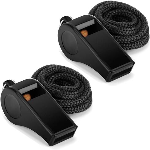 Fya Whistle, Professional Sports Whistle with Lanyard, Loud Clear Black Whistles Great for Coaches, Referees, and Officials in Kuwait
