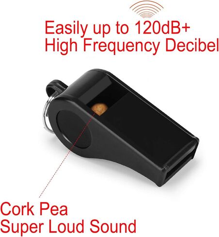 Fya Whistle, Professional Sports Whistle with Lanyard, Loud Clear Black Whistles Great for Coaches, Referees, and Officials in Kuwait