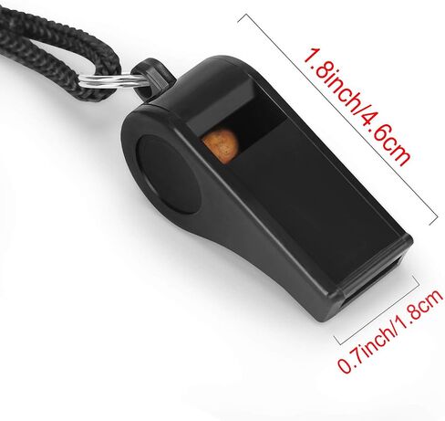 Fya Whistle, Professional Sports Whistle with Lanyard, Loud Clear Black Whistles Great for Coaches, Referees, and Officials in Kuwait