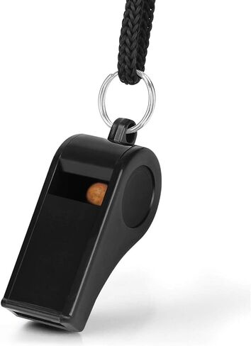 Fya Whistle, Professional Sports Whistle with Lanyard, Loud Clear Black Whistles Great for Coaches, Referees, and Officials in Kuwait