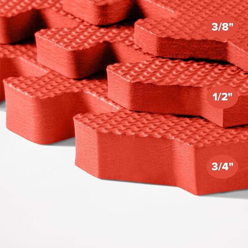 نحن نبيع سجادة أرضية للتمرين متعددة الأغراض بسمك 3/8 بوصة مع إسفنج EVA، بلاط متشابك، مضادة للتعب للمنزل أو صالة الألعاب الرياضية، 24 بوصة × 24 بوصة in Kuwait