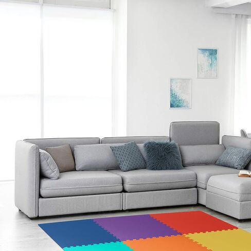 نحن نبيع سجادة أرضية للتمرين متعددة الأغراض بسمك 3/8 بوصة مع إسفنج EVA، بلاط متشابك، مضادة للتعب للمنزل أو صالة الألعاب الرياضية، 24 بوصة × 24 بوصة in Kuwait