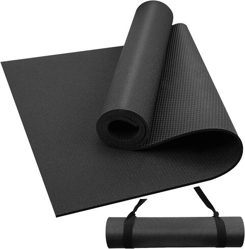 Large Exercise Mat 8'x5'|12'x6' Workout Mat for Home Gym Mats Exercise Heavy Duty Gym Flooring Fitness Mat Large Yoga Mat Cardio Mat for Weightlifting, Jump Rope, MMA, Stretch, Plyo, HIIT, Shoe-Friendly in Saudi Arabia