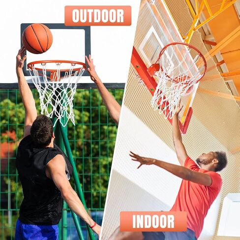 استبدال شبكة كرة السلة، شبكة كرة سلة سميكة شديدة التحمل تناسب إطارات 12 حلقة قياسية للاستخدام الداخلي والخارجي، شبكة سلة مضادة للسوط لجميع الأحوال الجوية in Kuwait