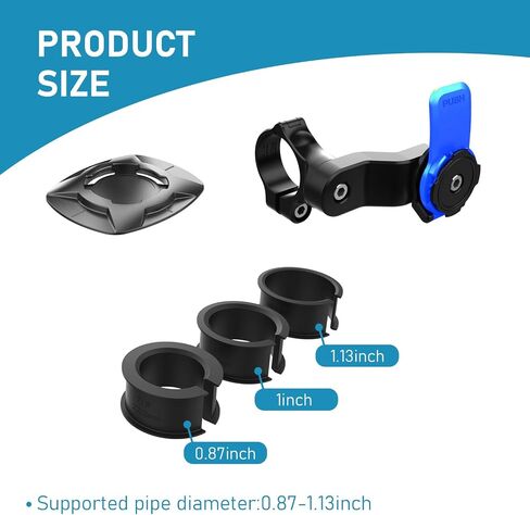 Crynod 1 PC Car 360° Rotating Navigation Bracket, Silicone Gasket Double Chassis Suspended Mobile Phone Shock-Absorbing Base, Universal Fixed Accessories, for Cars, Motorcycles (Blue & Black) in Saudi Arabia