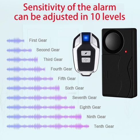 إنذار اهتزاز لاسلكي مع جهاز تحكم عن بعد إنذار مضاد للسرقة، نظام أمان ضد فقدان الباب والنافذة ضد السرقة للدراجات النارية ومركبات السيارات in Kuwait