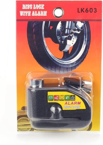 إنذار قرص قفل دراجة نارية قرص الفرامل قفل مضاد للسرقة مقاوم للماء 110 ديسيبل 7 مم دبوس 5 قدم كابل تذكير للدراجات النارية دراجة سكوتر حمل الحقيبة - نظام إنذار دراجة نارية مكافحة سرقة in Kuwait