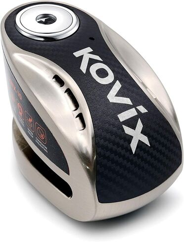 قفل فرامل قرص إنذار KOVIX KNX10 للدراجات النارية 10 مم دبوس 3 مفاتيح شديدة التحمل مضادة للسرقة برتقالي فلوري (معدن مصقول) in Kuwait