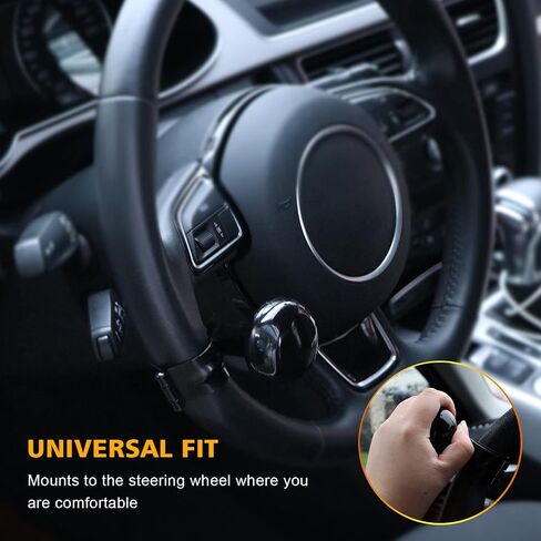 Ouzorp Steering Wheel Knob for Car Universal Fit Vehicle Steering Wheel Suicide Spinner Premium Quality Power Handles Black in Saudi Arabia