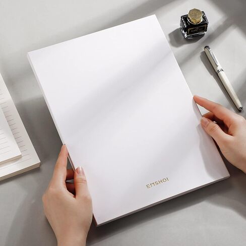 EMSHOI Daily Planner Refill 8.5" X 11", 80 Sheets, 160 Pages A4 4-Ring Binder Planner Inserts, Thick Cream Color Refill Paper, 100 GSM Loose Leaf, A4 Paper Refills with Gift Box in Saudi Arabia