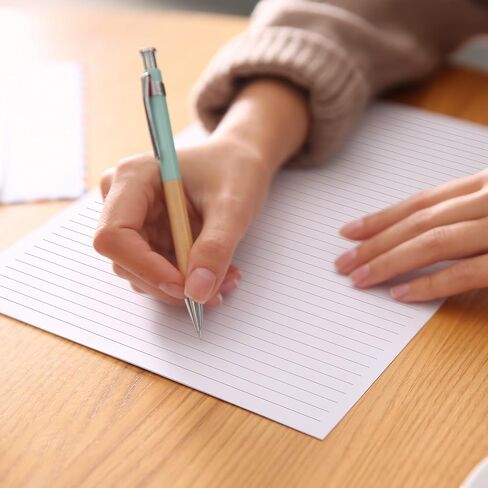 Lined Loose Leaf Paper, 160 GSM Thickness, 160 Sheets/320 Pages, Letter Size (8.5 x 11 inch), 7 mm College-Ruled Spacing, Note-Taking, Calligraphy, Binder Filling, Journaling, White, Unpunched Refill in Kuwait