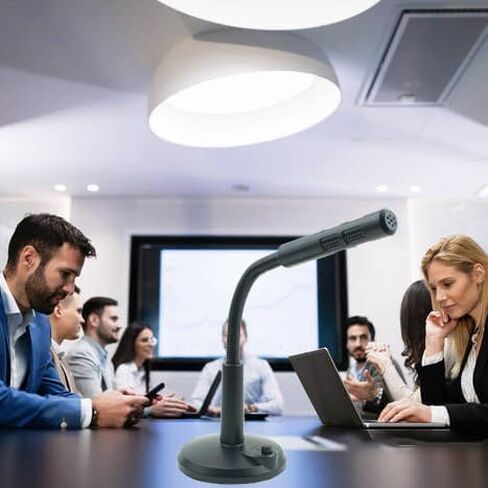 3.5mm Male Microphone, Plug and Play Desktop Laptop gooseneck Microphone, Suitable for Games, Meetings, Recording, podcasts, Games, and Online Chat in Kuwait