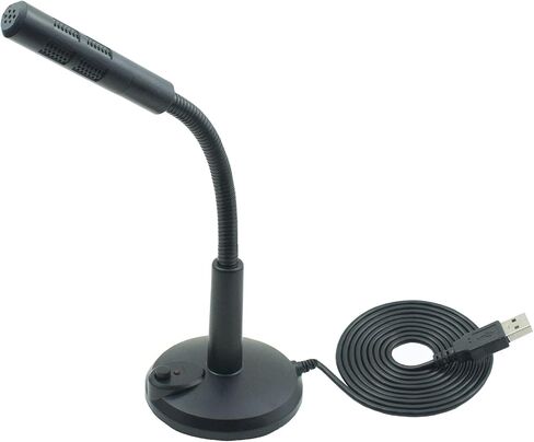 3.5mm Male Microphone, Plug and Play Desktop Laptop gooseneck Microphone, Suitable for Games, Meetings, Recording, podcasts, Games, and Online Chat in Kuwait