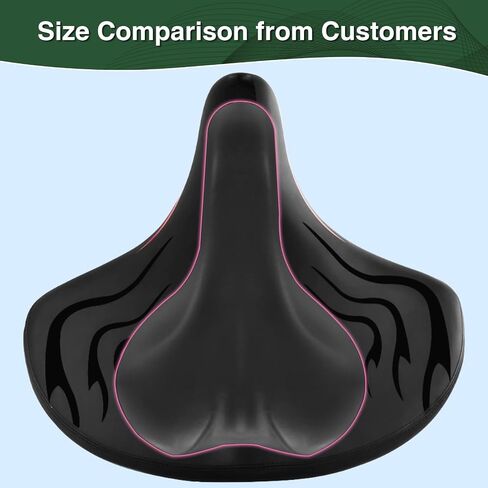 HAOQI Oversized Bike Seat,Soft Wide Bicycle Seat with Memory Foam, Comfortable Road&Mountain Bike Saddle for Most Peloton/Exercise/Stationary Bikes in Saudi Arabia