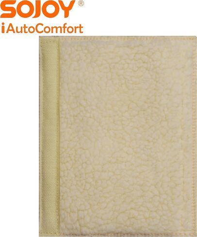 زوج واحد من وسادات الكتف لحزام الأمان من Sojoy، وسادة حزام أمان السيارة من جلد الغنم المقلد (بيج وكريمي) in Kuwait