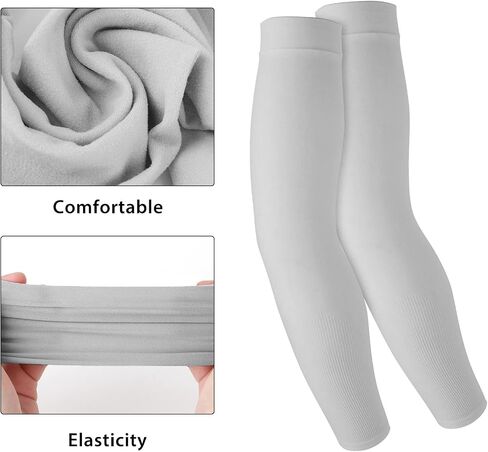 2 Pairs UV Sun Protection Sleeves Unisex Arm Sleeves Nylon Spandex Tattoo Cover Up Cooling Athletic Sports Sleeves in Saudi Arabia