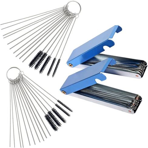 Rsept Set of 4 Carburetor Carbon Dirt Jet Remove Cleaner,Cleaning Wires and Cleaning Needles and Brushes Set for Cleaning Welding Cutting Nozzles Tips, Gas Orifices, Carburetors, Spray Guns in Kuwait
