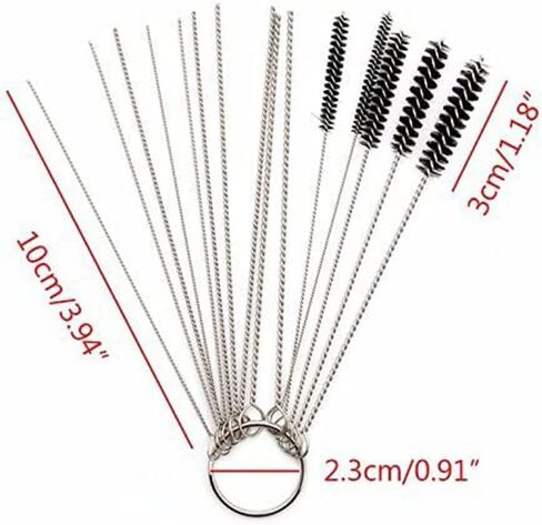 مجموعة أدوات تنظيف الأوساخ الكربونية من AiiQee مكونة من 6 إبر تنظيف مع 6 فرش in Kuwait