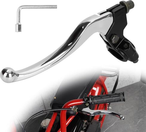 7/8" Dirt Bike Clutch Lever, 22mm Left Clutch Lever Aluminum Alloy Chrome Motorcycle Clutch Lever Replacement for SSR 125cc 70cc 110cc YZ80 YZ125 RM80 RM85 RM100 Dirt Bikes Pit Bike Bicycle Part in Saudi Arabia