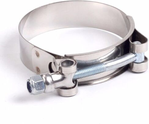 10pcs T-Bolt Clamps for 4" ID Hose 108mm - 116mm 301 Stainless Steel Turbo Intake Intercooler Hose Clamp in Kuwait