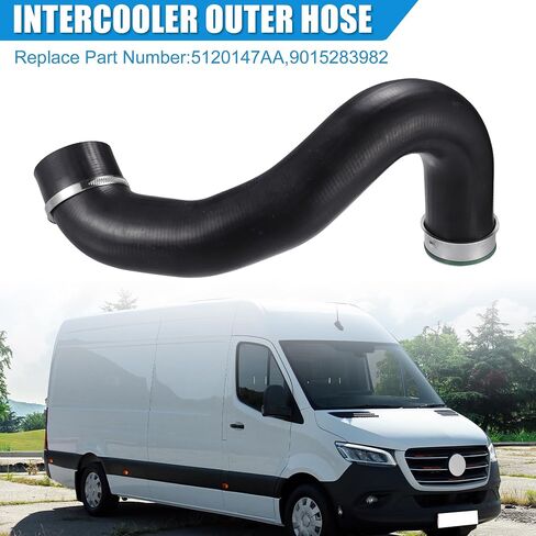 خرطوم خارجي للشاحن التربيني العلوي الخلفي للسيارة من Uxcell لسيارة Mercedes-Benz Sprinter 2500 3500 2002-2006 لسيارة Dodge Sprinter 2500 3500 No.5120147AA/9015283982 in Kuwait