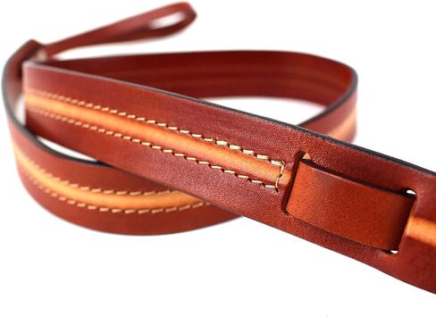 Walker And Williams M-11 Premium Retro Chestnut & Tan 100% جلد محبب مندولين أو ماندولا أو بوزوكي أو حزام Uke للمندولين من النوع A وF in Kuwait