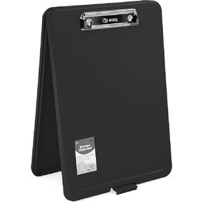 Clipboard with Storage, Letter Size Storage Clipboard w/Compartments Case for Nurse Teachers Plastic Translucent Holds 100 Sheets in Red, Purple, Pink, Green, Blue, Grey, Multicolor (6 Pc) -by Enday