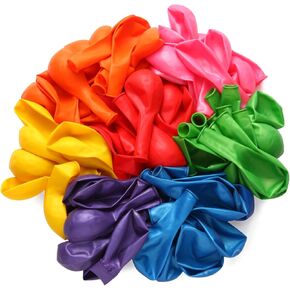 AWYCZJZH- Balloons, 10 Inch, 100 Pack, Vibrant Colors, Party Balloons, Rainbow Balloons, Latex Balloons, Balloons for Birthday Party, Colorful Balloons, Assorted Balloons, Multicolor Balloons