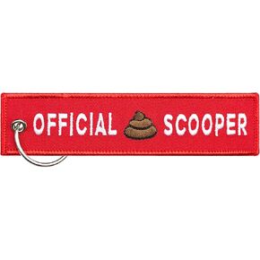MotoLoot Dog Keychain Pup Puppy Key Ring Tag for keys, Gift, Present and Dog Lover (Official Poop Scooper)