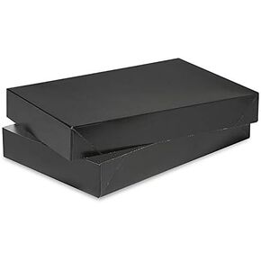 Men Shirt Box Women Top Box Gift Boxes Wrap Boxes Apparel Gift Boxes with Lids 5 Pack (Black)