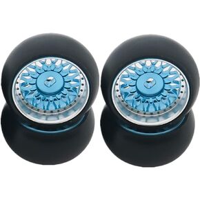 RC 1/28 Drift Wheels,Alloy RC Wheel Tires for 1/28 Wltoys K969 K989 P929 kyosho Rally Model car Upgraded Part 4pcs/Set(Blue)