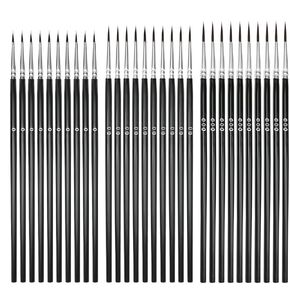 Detail Paint Brush Set, 30 Pcs Miniature Paint Brushes,with 3 Sizes, Detail Brushes for Painting, Liner Painting Brushes, Liner Brushes for Miniature Models Crafts Watercolor Oil Acrylics Painting