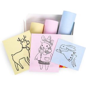 Memoking T02/M02X/M02L Pink/Yellow/Blue Thermal Paper-5-Year Non-Sticky 53mmx6.5m for Journal Photo Texts Study Notes and More, 3 Rolls