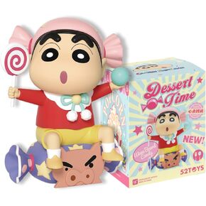 52TOYS Crayon Shinchan Dessert Time, 1PC Action Figure Collectible Toy Kawaii Creative Gift Room Decor Desktop Decoration 3.3 Inch, Gift for Birthday Party