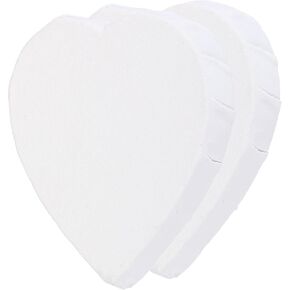 YOKIVE 2 Pcs Paint Canvases, Heart Shape Wood Frame Stretched Blank Art Board Panels | Great for Painting Projects, Watercolor(White, 4x4 Inch)