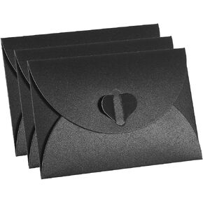 PATIKIL Gift Card Envelopes, 36 Pack Heart Shaped Clasp Small Gift Cards Holder Mini Envelope for Birthdays Weddings, Gold in Saudi Arabia
