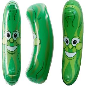 Pickle Inflate 36 Inches - 3 Pc | 3 Feet Long | Green Inflatable Pool Toys and Decorations