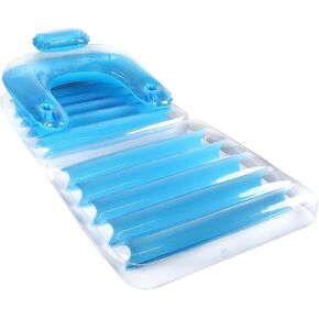 Poolmaster 85678 Poolmaster Swimming Pool Chair N Chaise Lounge Float Blue