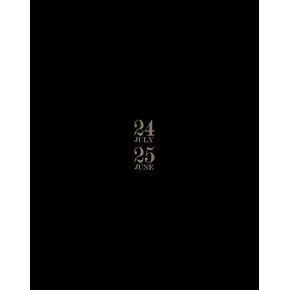 Black Academic July 2024 - June 2025 Booklet Softcover Monthly Planner (7.5" x 9.5")