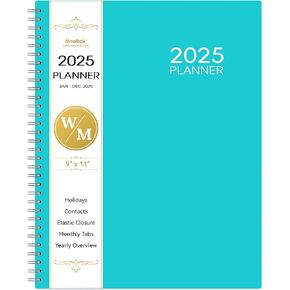 2025-2026 Planner - July 2025 - June 2026, Academic Planner 2025-2026, Tabs, Spiral Bound, 9" x 11", Grey