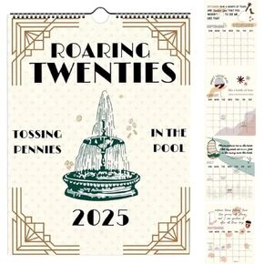 2025 Roaring Twenties Calendar Wall Calendar, 2025 TS Music Calendar, Calendar with Song Lyrics, 12 Monthly Calendar Planner, Music Lover Gifts