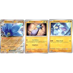 Glimmora ex 123/197 Double Rare - Obsidian Flames - Pokemon Evolution 3 Card Lot