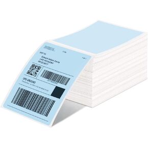 Phomemo 4x6 Thermal Labels for Shipping Label Printer - 500PCS Green Mailing Labels - 4x6 Direct Thermal Labels Fanfold Compatible with Rollo,MUNBYN,Nelko,JADENS,POLONO - Water/Oilproof - NO BPA/BPS