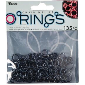 Jewelry Designer BG1027 Jump Ring Aluminum Gunmetal Grey 10Mm 135Pc, Gray