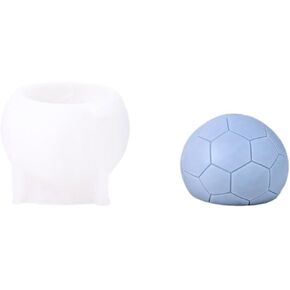 Soccer Candle Mold, Soccer Ball Chocolate Candy Mold, Ball Cake Fondant Mold for Cake Decorating, Soy Wax Candle, Plaster, Epoxy Resin, DIY Crafts