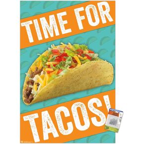 Time for Tacos! Wall Poster with Push Pins